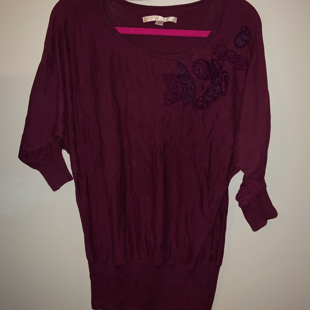 Purple floral sweater Lauren Conrad